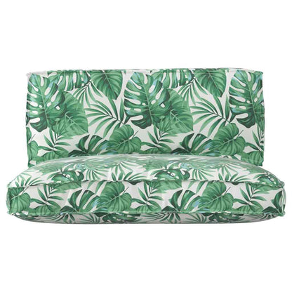 Pallet Kissen Set Floral 2 pcs Blattmuster 120 x 80 x 12 cm