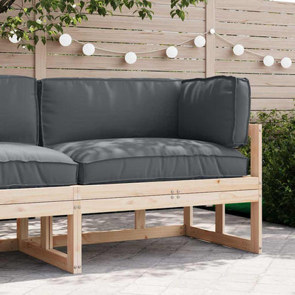 Pallet Kissen Set 3 pcs Anthrazit 120 x 80 x 12 cm Oxford Stoff