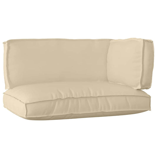 Pallet Kissen Set 3 pcs Beige 120 x 80 x 12 cm Oxford Stoff