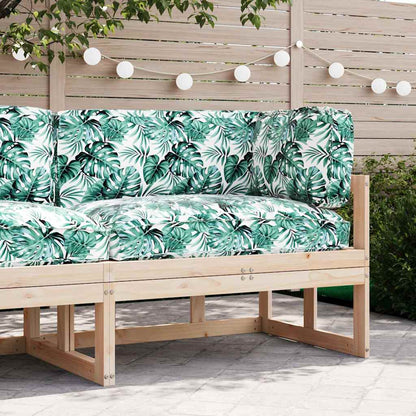 Pallet Kissen Set Floral 3 pcs Blattmuster 120 x 80 x 12 cm
