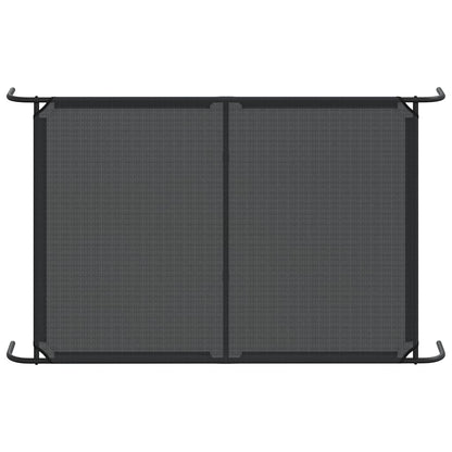 Hundebett Erhöht Schwarz 150x90x20 cm Textilene und Stahl