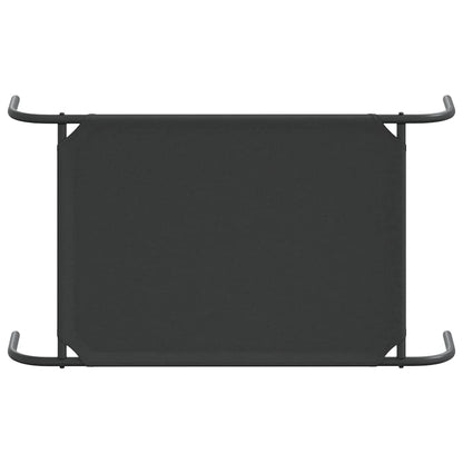 Hundebett Erhöht Schwarz 90x50x20 cm Oxford-Gewebe und Stahl