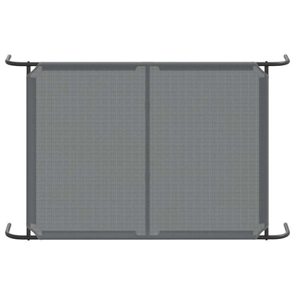 Hundebett Erhöht Grau 130x80x20 cm Textilene und Stahl