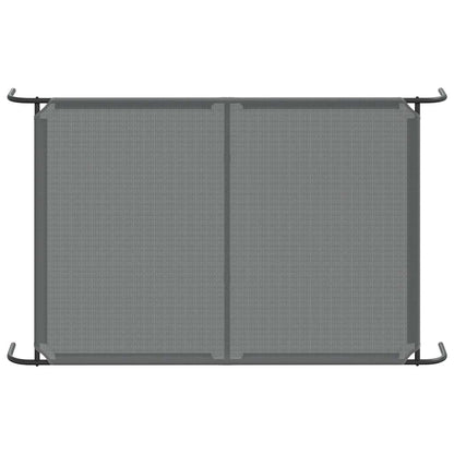 Hundebett Erhöht Grau 150x90x20 cm Textilene und Stahl