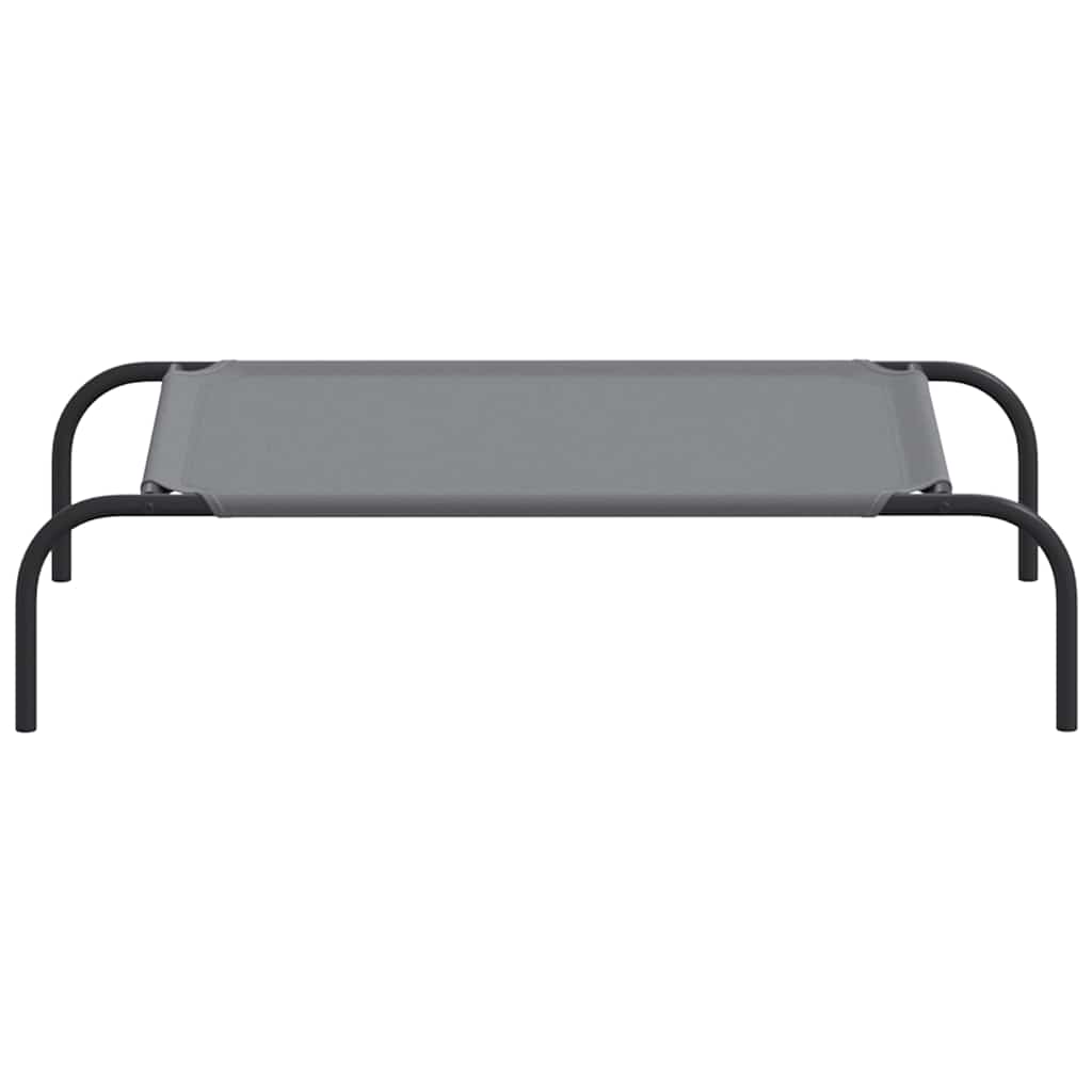Hundebett Erhöht Grau 90x50x20 cm Oxford-Gewebe und Stahl