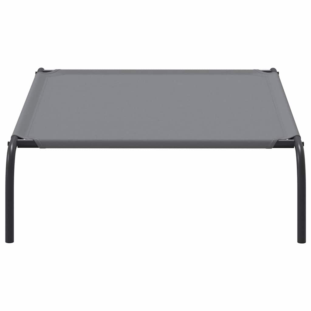 Hundebett Erhöht Grau 110x65x20 cm Oxford-Gewebe und Stahl