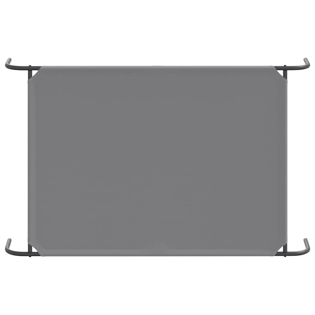 Hundebett Erhöht Grau 130x80x20 cm Oxford-Gewebe und Stahl