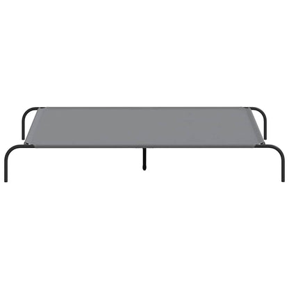 Hundebett Erhöht Grau 150x90x20 cm Oxford-Gewebe und Stahl