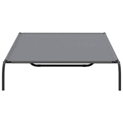 Hundebett Erhöht Grau 150x90x20 cm Oxford-Gewebe und Stahl