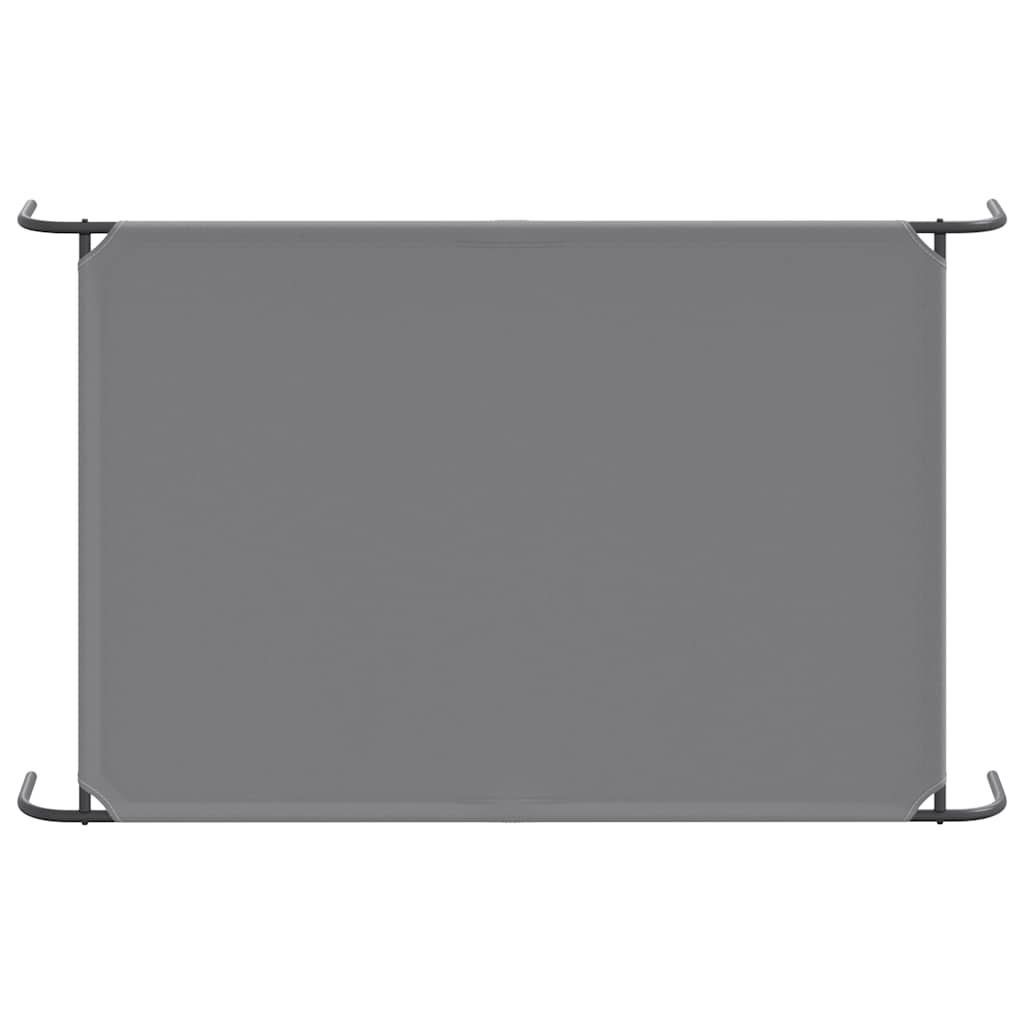 Hundebett Erhöht Grau 150x90x20 cm Oxford-Gewebe und Stahl