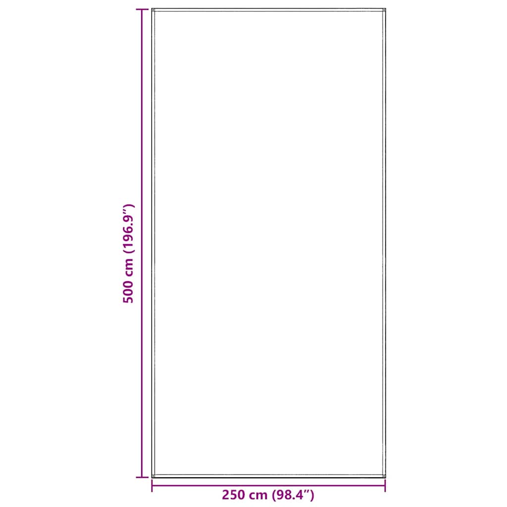 Zeltteppich Hellgrau 250 x 500 cm Polyethylen