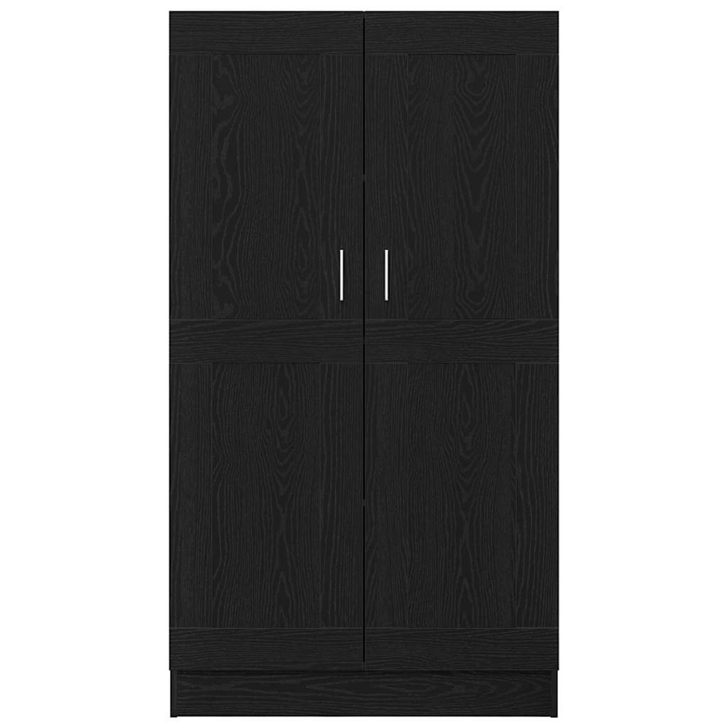 Bücherregal Schwarz Eichen-Optik 82,5 x 30,5 x 150 cm