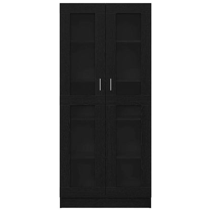 Bücherregal Schwarz Eichen-Optik 82,5 x 30,5 x 185 cm