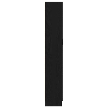 Bücherregal Schwarz Eichen-Optik 82,5 x 30,5 x 185 cm