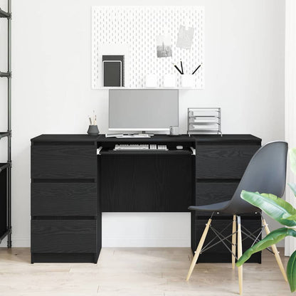 Schreibtisch Schwarze Eiche 140 x 50 x 76 cm Holzwerkstoff