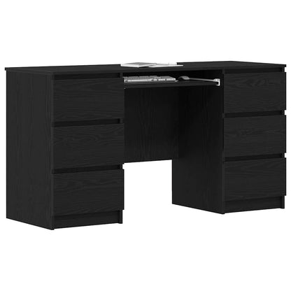 Schreibtisch Schwarze Eiche 140 x 50 x 76 cm Holzwerkstoff