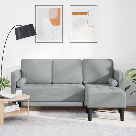 Sofa Set Hellgrau 173 x 131 x 67 cm Stoff