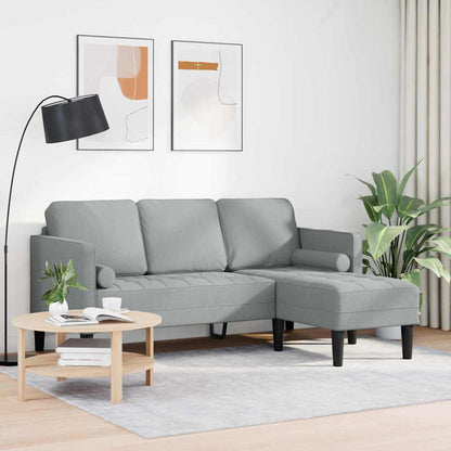 Sofa Set Hellgrau 173 x 131 x 67 cm Stoff
