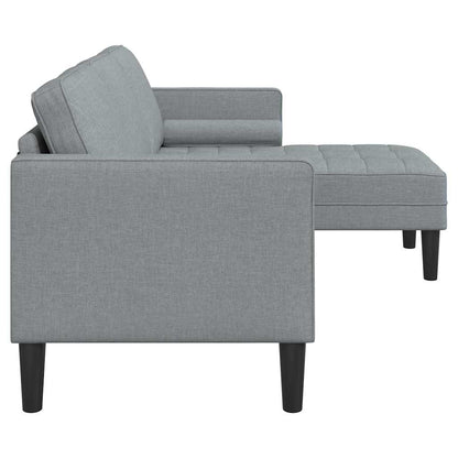 Sofa Set Hellgrau 173 x 131 x 67 cm Stoff