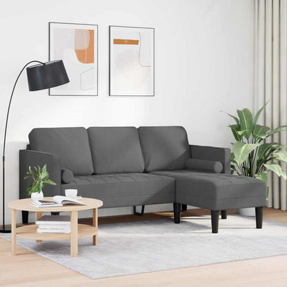 Sofa Set Dunkelgrau 173 x 131 x 67 cm Stoff