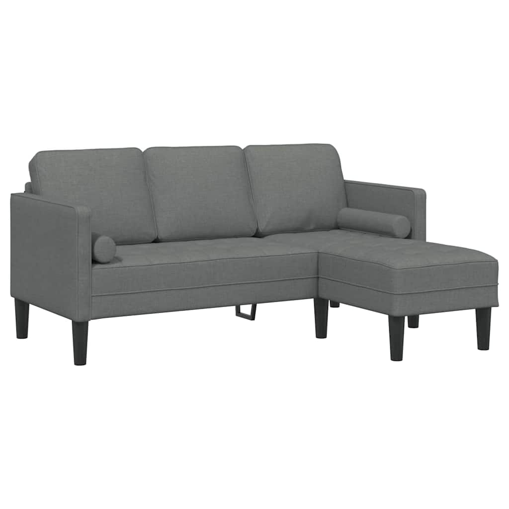 Sofa Set Dunkelgrau 173 x 131 x 67 cm Stoff