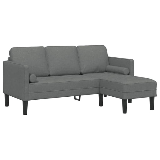 Sofa Set Dunkelgrau 173 x 131 x 67 cm Stoff