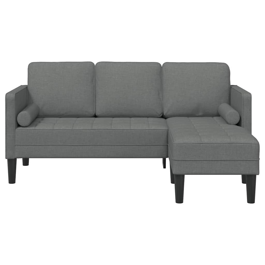 Sofa Set Dunkelgrau 173 x 131 x 67 cm Stoff