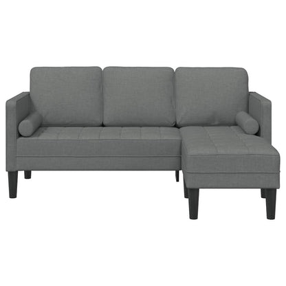 Sofa Set Dunkelgrau 173 x 131 x 67 cm Stoff