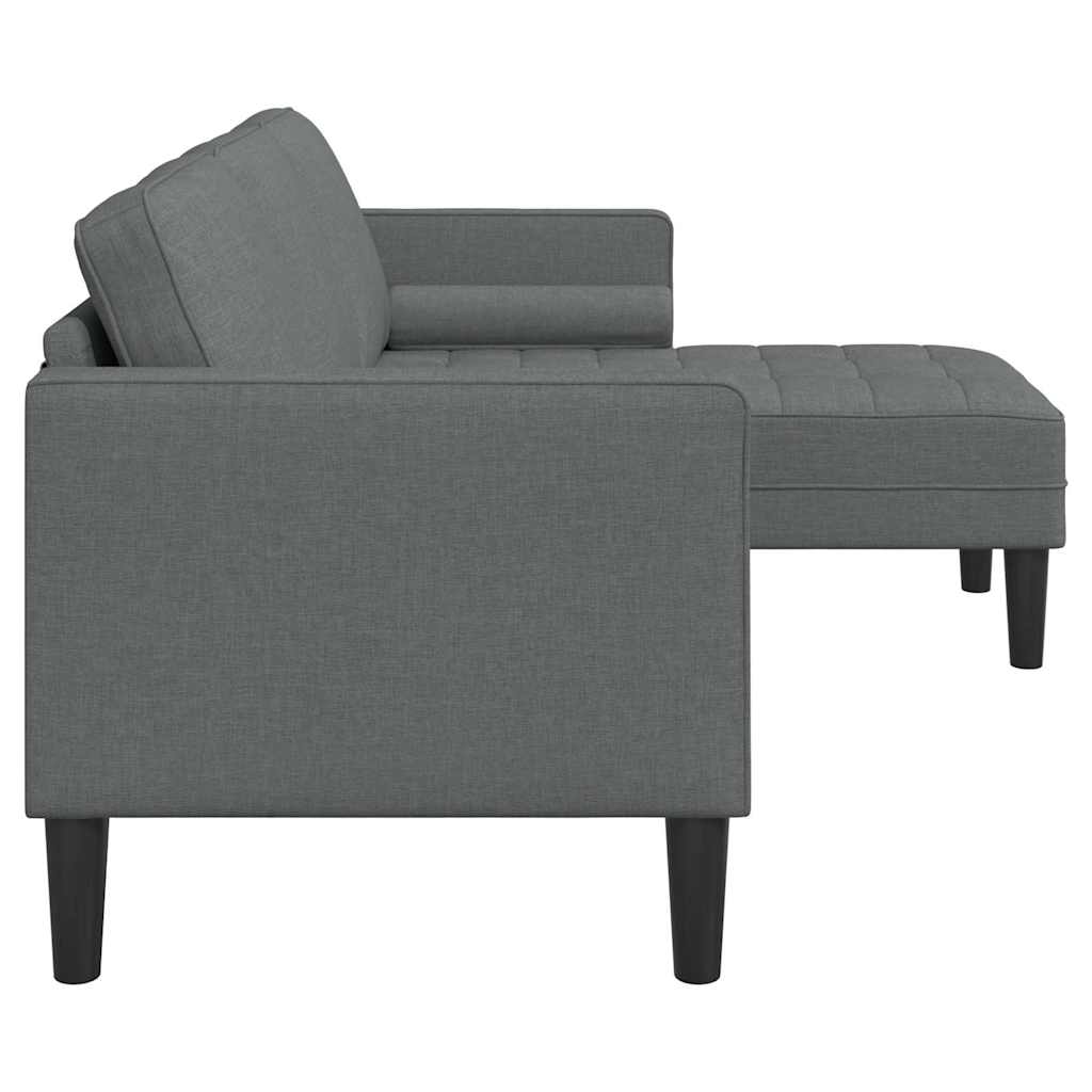 Sofa Set Dunkelgrau 173 x 131 x 67 cm Stoff