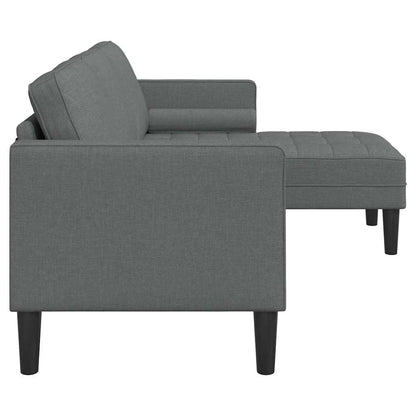 Sofa Set Dunkelgrau 173 x 131 x 67 cm Stoff