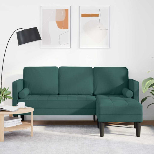 Sofa Set Dunkelgrün 173 x 131 x 67 cm Stoff
