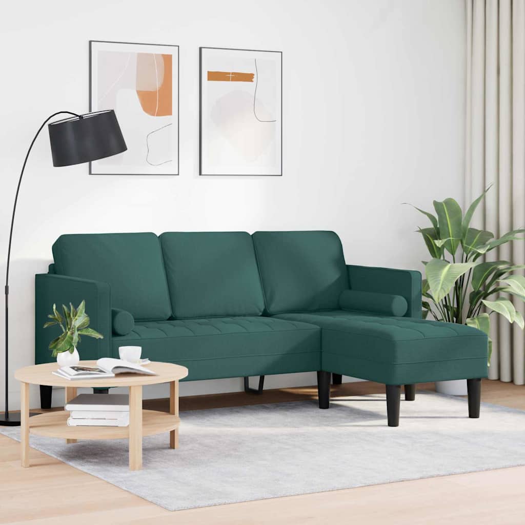 Sofa Set Dunkelgrün 173 x 131 x 67 cm Stoff
