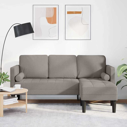 Sofa Set Taupe 173 x 131 x 67 cm Stoff