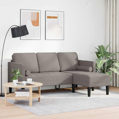 Sofa Set Taupe 173 x 131 x 67 cm Stoff