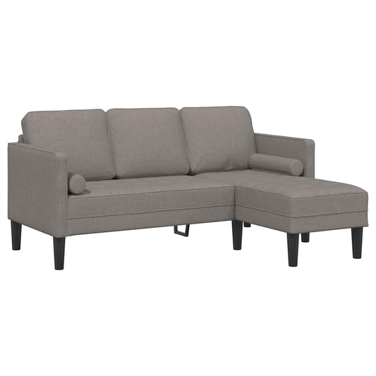 Sofa Set Taupe 173 x 131 x 67 cm Stoff