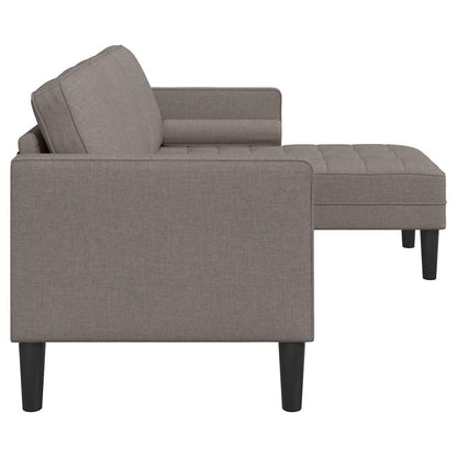 Sofa Set Taupe 173 x 131 x 67 cm Stoff
