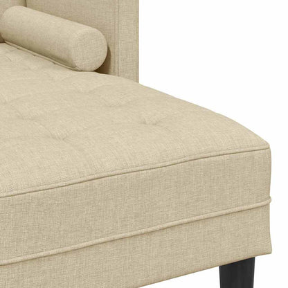 Sofa Set Cremefarben 173 x 131 x 67 cm Stoff