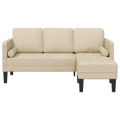 Sofa Set Cremefarben 173 x 131 x 67 cm Stoff