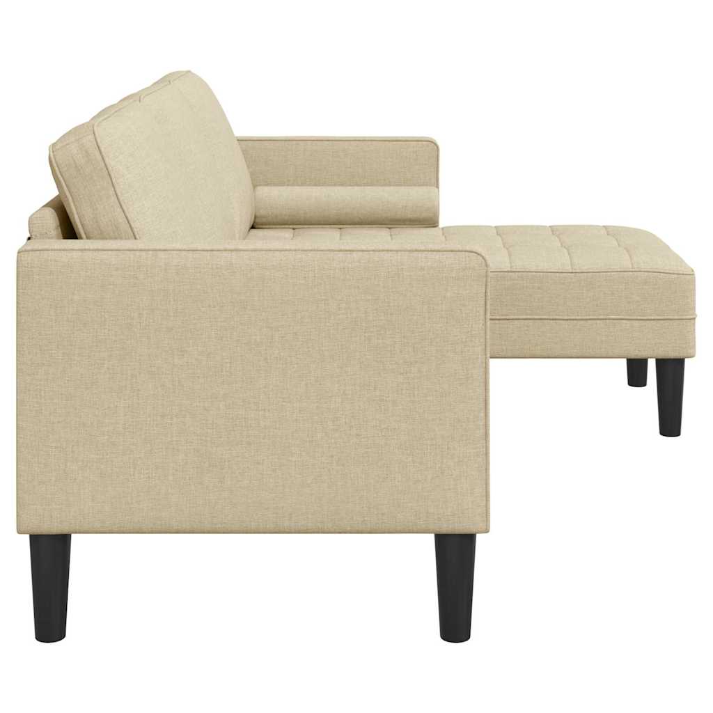 Sofa Set Cremefarben 173 x 131 x 67 cm Stoff