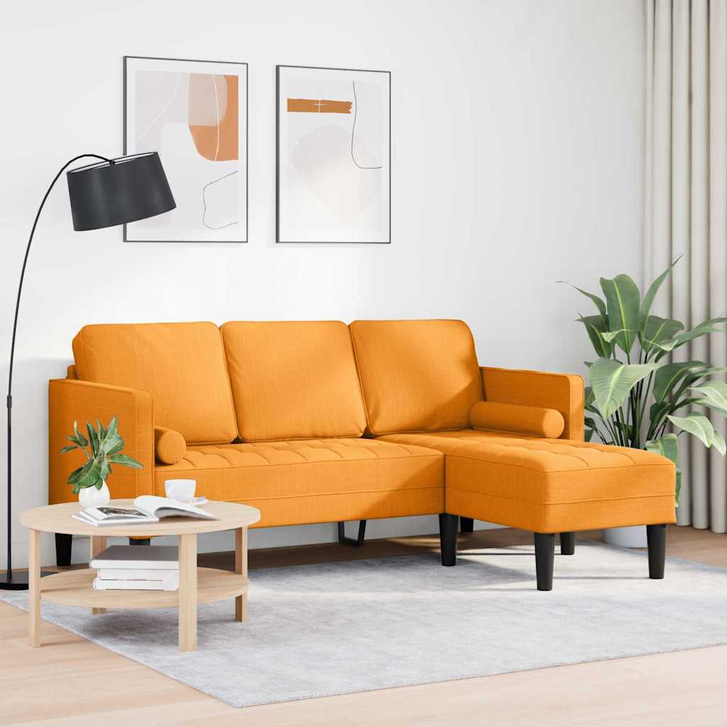 Sofa Set Dunkelgelb 173 x 131 x 67 cm Stoff
