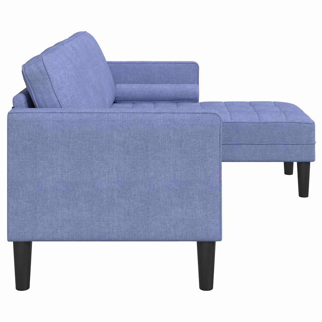 Sofa Set Jeansblau 173 x 131 x 67 cm Stoff