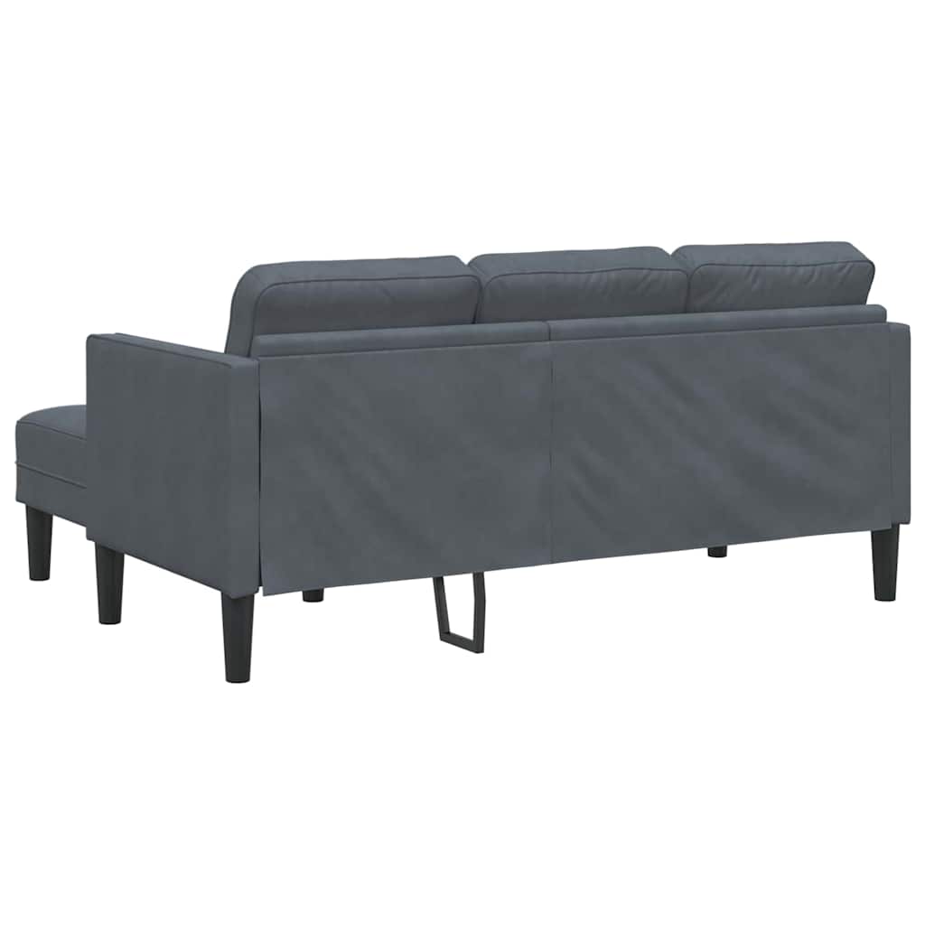 Sofa Set Dunkelgrau 173 x 131 x 67 cm Samt