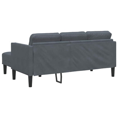 Sofa Set Dunkelgrau 173 x 131 x 67 cm Samt