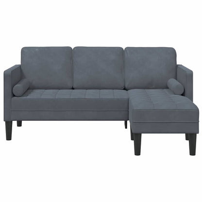 Sofa Set Dunkelgrau 173 x 131 x 67 cm Samt