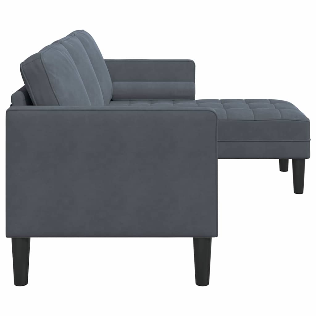 Sofa Set Dunkelgrau 173 x 131 x 67 cm Samt
