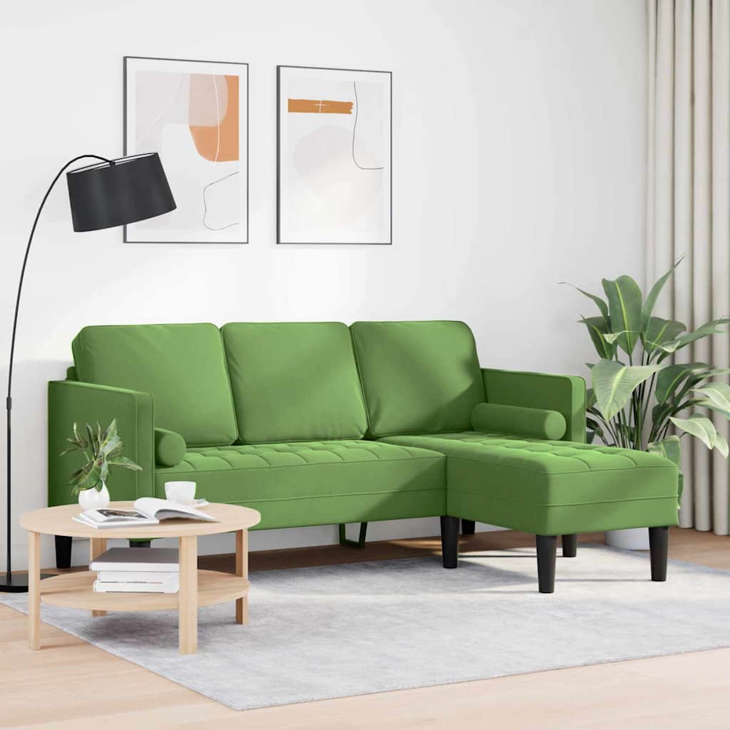 Sofa Set Hellgrün 173 x 131 x 67 cm Samt