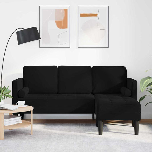 Sofa Set Schwarz 173 x 131 x 67 cm Samt