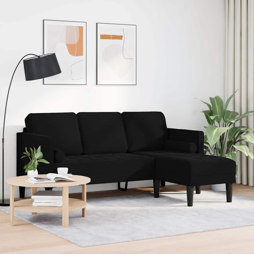 Sofa Set Schwarz 173 x 131 x 67 cm Samt