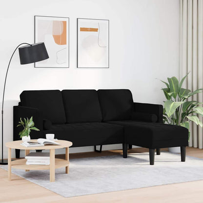 Sofa Set Schwarz 173 x 131 x 67 cm Samt