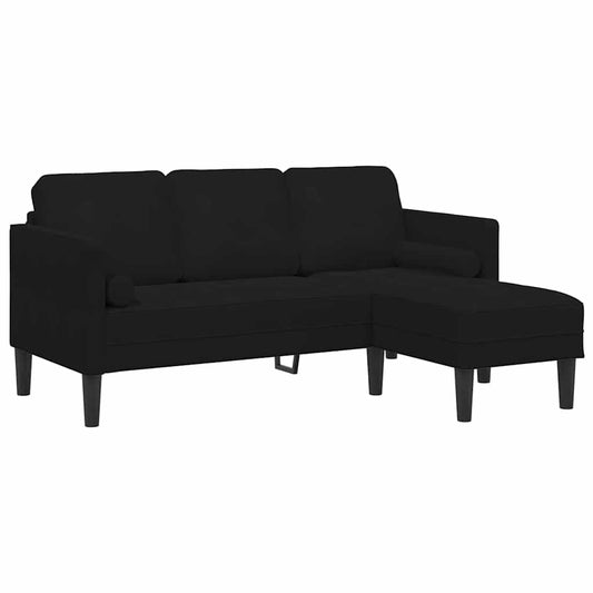 Sofa Set Schwarz 173 x 131 x 67 cm Samt